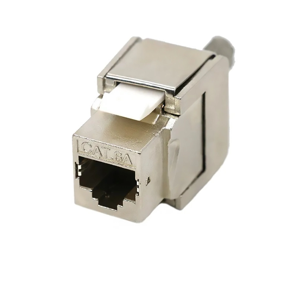 Toolless CAT6A Cat7 RJ45 CAT6 FTP Shielded Keystone Jack Inline Coupler Ethernet LAN Network Adaptor