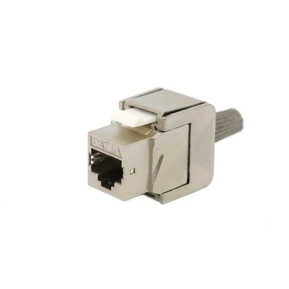 Toolless CAT6A Cat7 RJ45 CAT6 FTP Shielded Keystone Jack Inline Coupler Ethernet LAN Network Adaptor